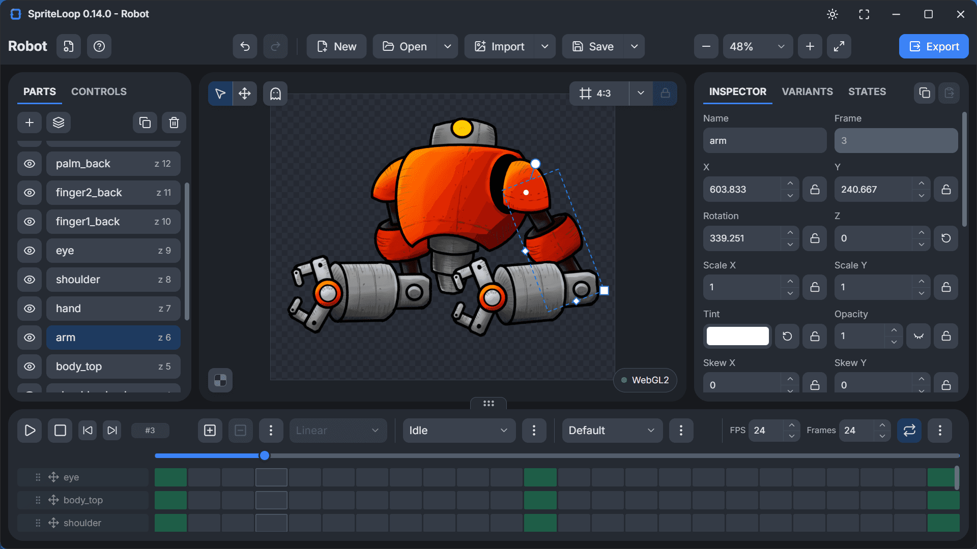 SpriteLoop desktop animation editor